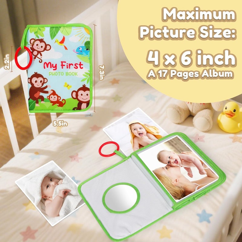 TSYAN Baby First Family Photo Album Memory Book for Boys & Girls,My First Family Album with Mirror for 4x6 Baby Kids Toddlers Family Pictures-Perfect Gifts for Baby Shower Newborns Family Photos - Image 5